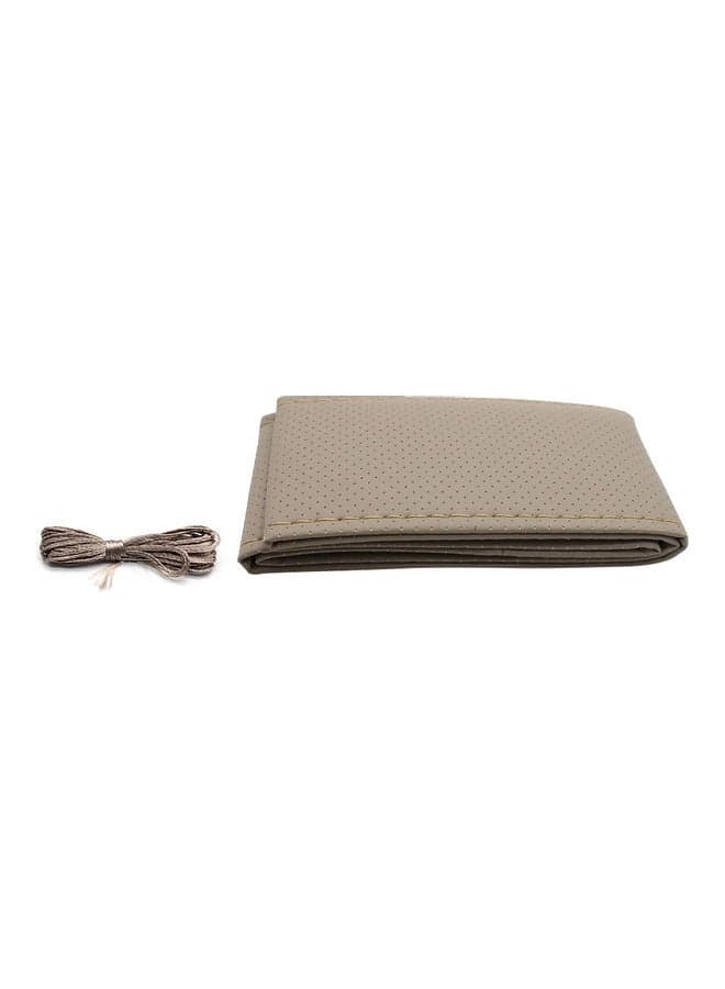 Car Truck DIY Leather Steering Wheel Cover with Needles and Thread