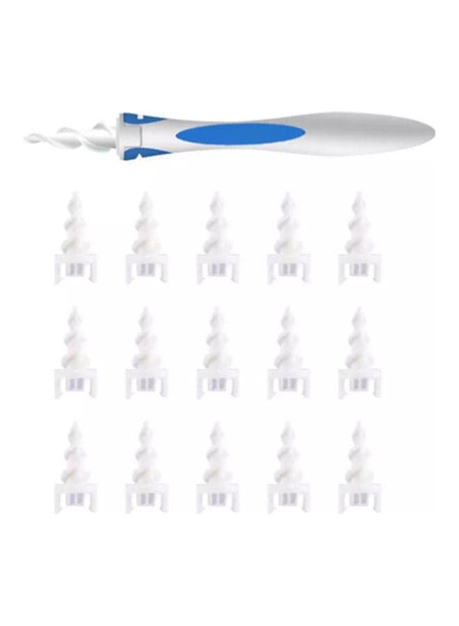 Easy Ear Wax Remover Spiral Cleaner with 16 Replacement Tips