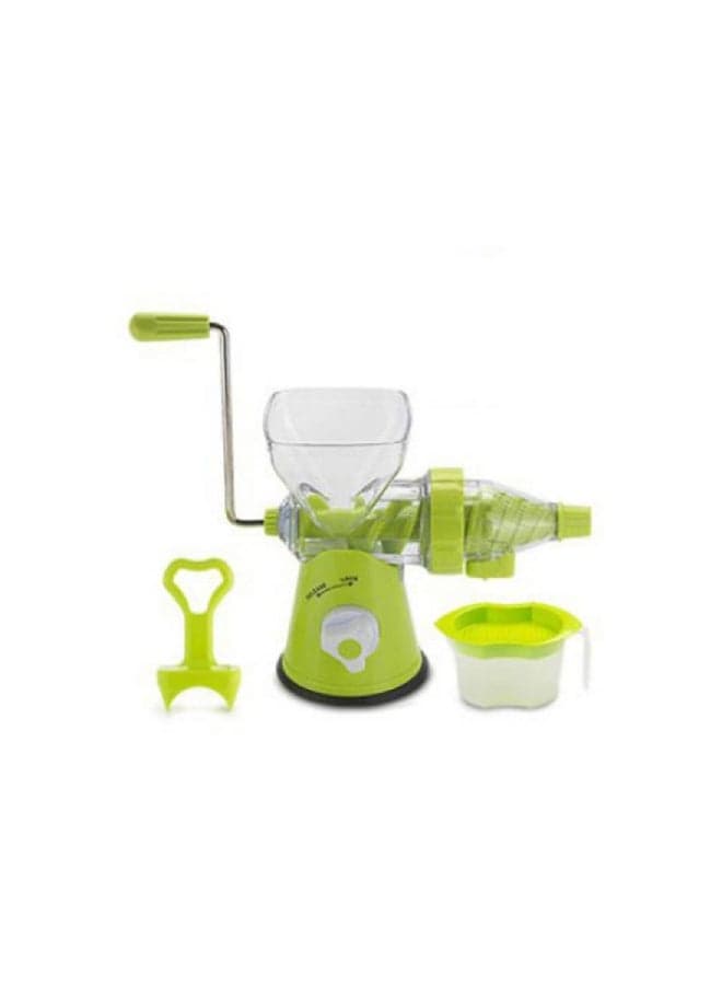 Manual Fruit And Vegetable Plastic Juicer Green/White 620grams