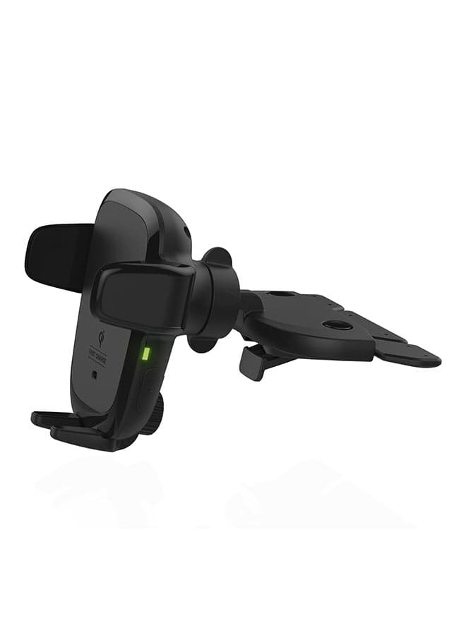 Automatic Wireless Charging CD/Air Vent Mount Black