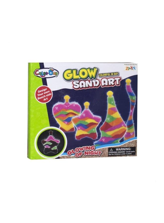 DIY Room Decor Glow in the Dark Colourful Sand Art Kit 22 x 21.2 x 4.4cm