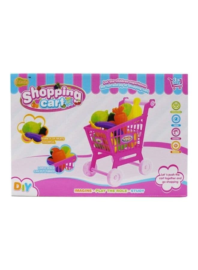 Shopping Cart With Food Playset
