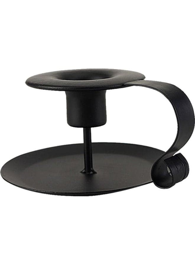 Metal Candlestick Holder Black