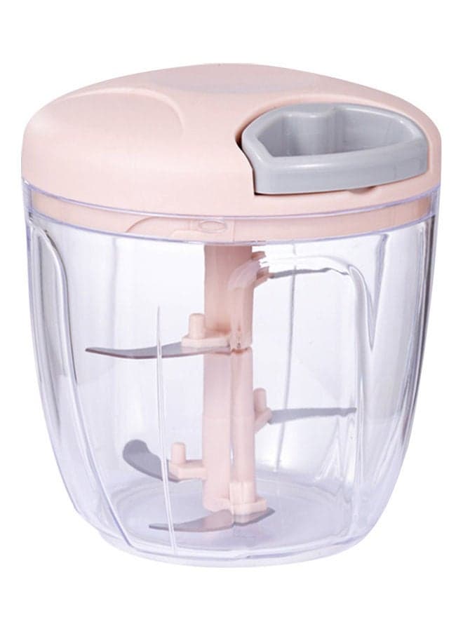 Manual Hand Pull String Vegetable Food Processor Pink/Clear 12.50 x 12 x 12cm