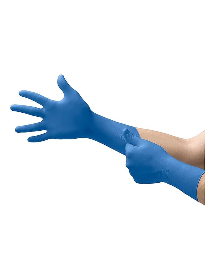 100-Piece Disposable Powder Free Nitrile Gloves Blue L