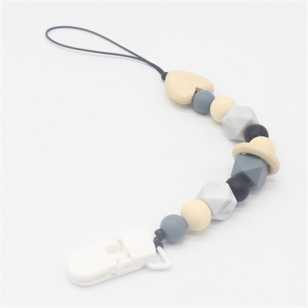 1-Piece Anti-Drop Baby Silicone Pacifier Chain Clip