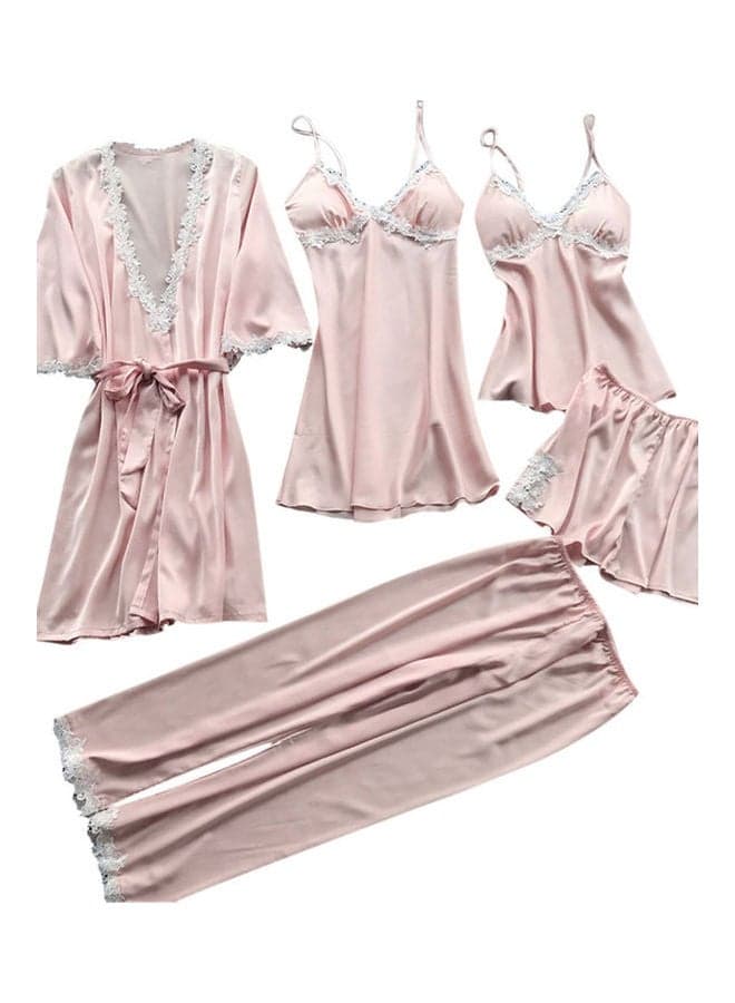 5-Piece Sleepwear Set Pink