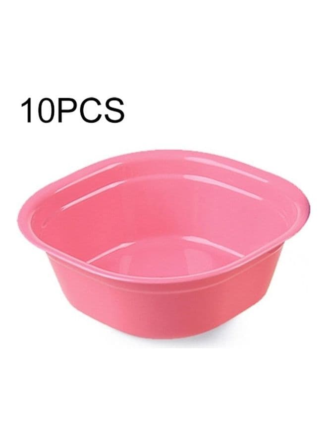 10 PCS Household Square Thickening Plastic Washbowl Pink 29 x 16 x 29cm