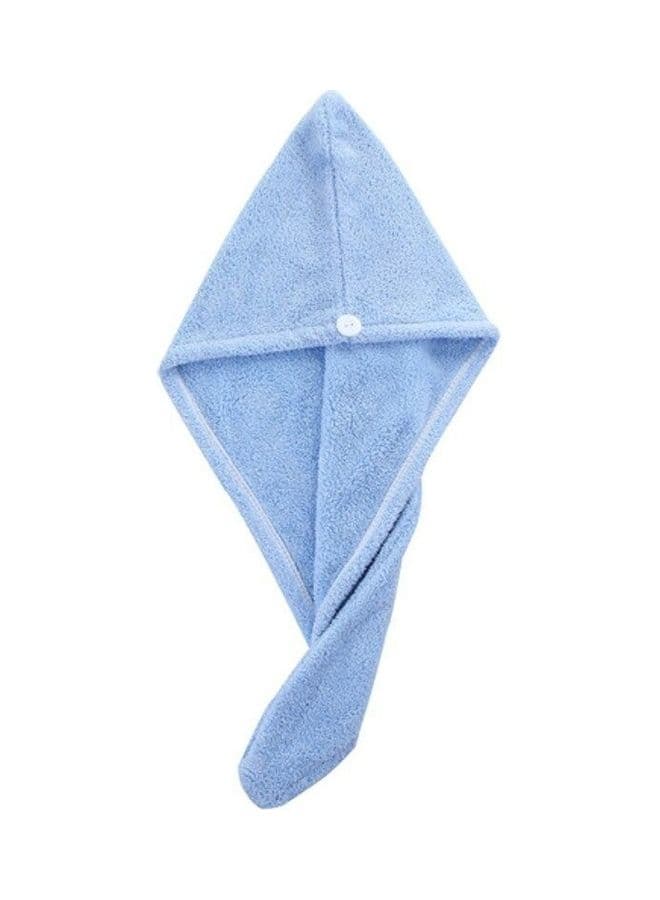 Women Super Absorbent Quick-drying Thicker Microfiber Bath Towel Cap Blue 10 x 3 x 8cm