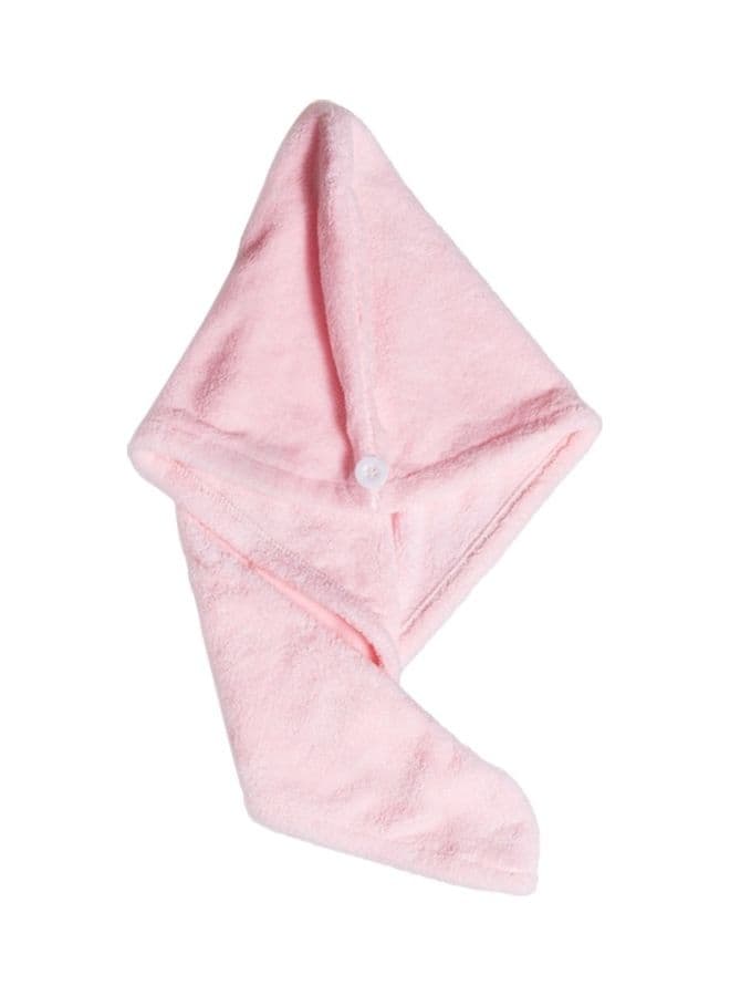 Super Absorbent Quick-drying Hair Hat Shower Cap Bath Towel for Lady Pink 24 x 7 x 17cm