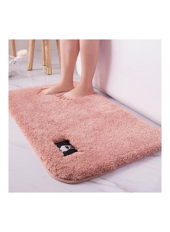Bathroom Toilet Absorbent Bath Mat Carpet Non-slip Foot Pad Pink 20*10*25centimeter