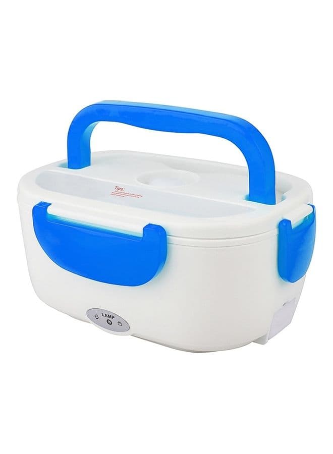 Portable Lunch Box White/Blue 26 x 17cm