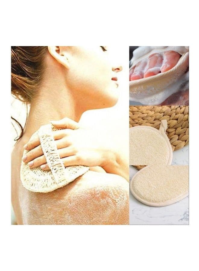 Natural Loofah Shower Sponge Body Washing Bath Pad Multicolour 10x2x10cm
