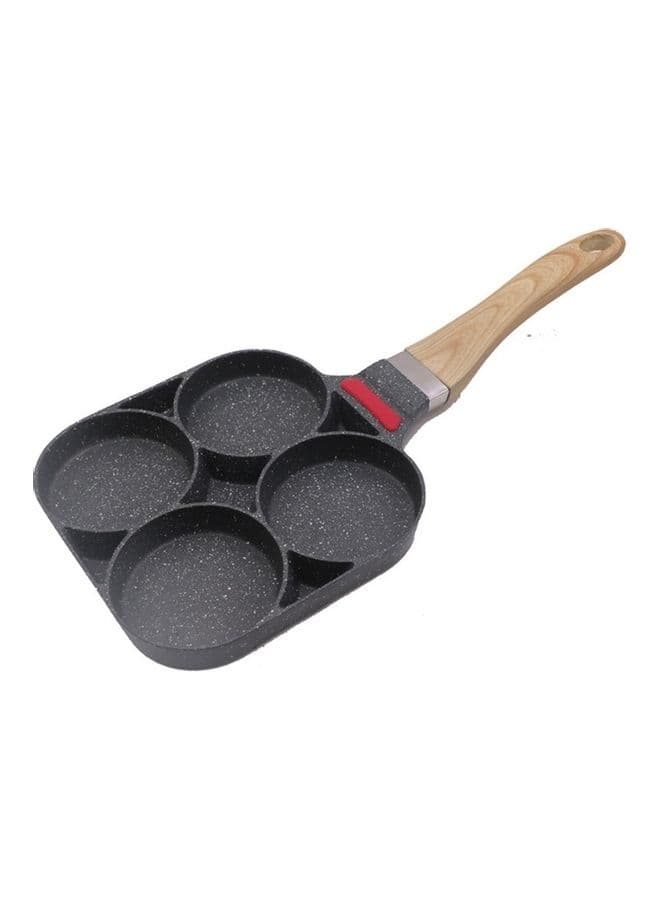 Four-Hole Fried Egg Non-Stick Pot Black/Brown 42 x 5cm
