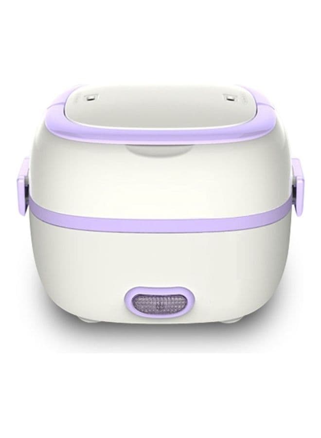 Multi-Function Electric Lunch Box White/Purple 18 x 16cm