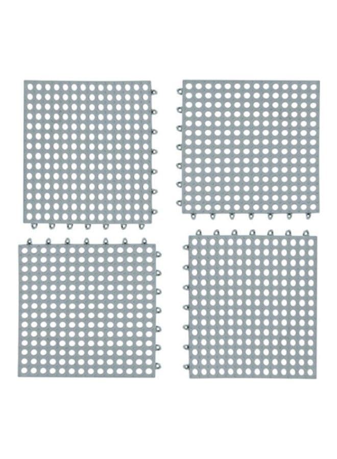 4-Piece Non Slip Shower Mat Set Grey