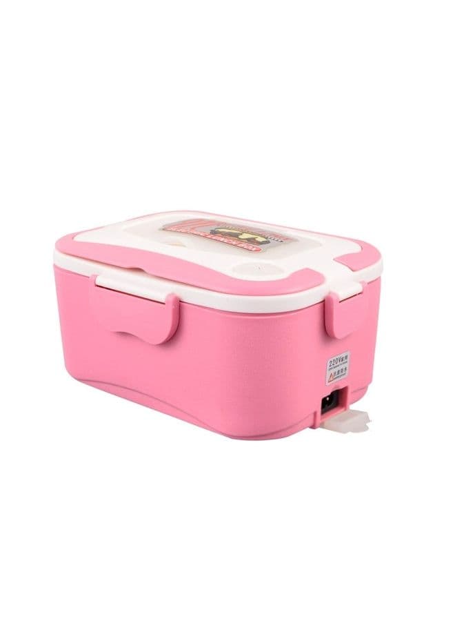 Electric Food Heating Lunch Box Pink/White 25 x 20cm