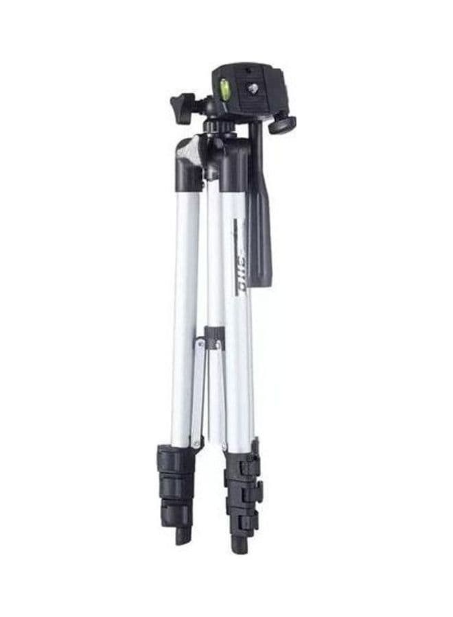3-Piece Adjustable Aluminum Alloy Camera Tripod Stand White/Black