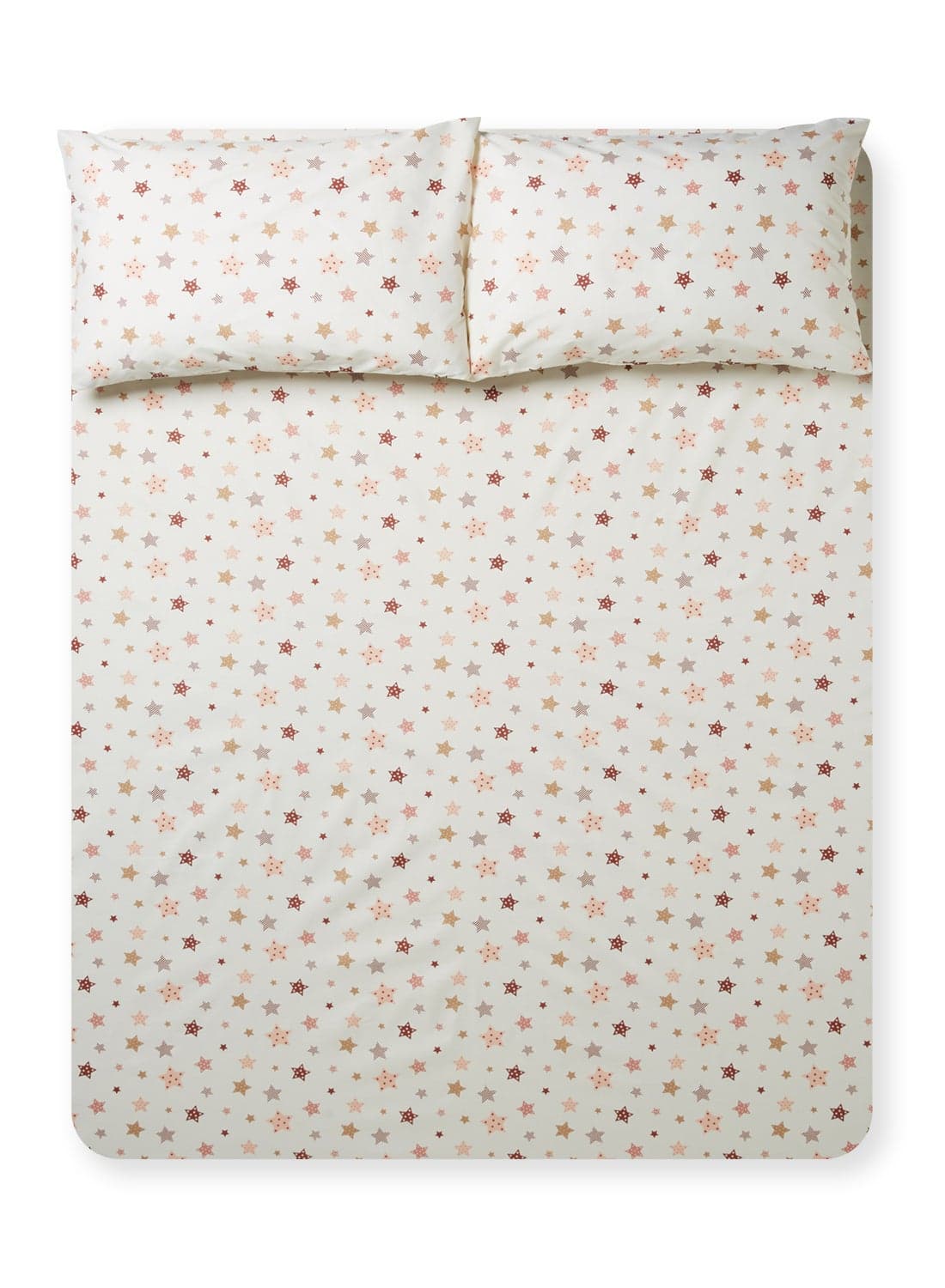 3-Piece Printed Bedsheet Set Queen Size Premium Collection 180 TC Cotton Star Spots