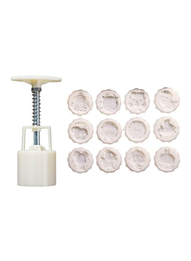 Mid-Autumn Festival Moon Cake Making Mould white 14.00x5.00x5.00cm