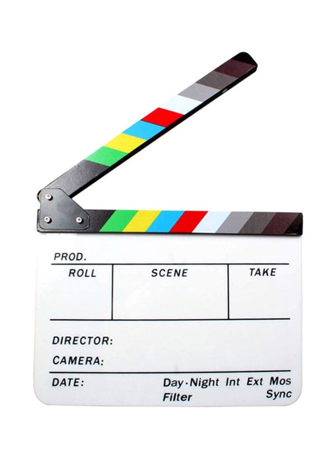 Clapboard Dry Erase Director Film Movie Clapper Board Slate Multicolour