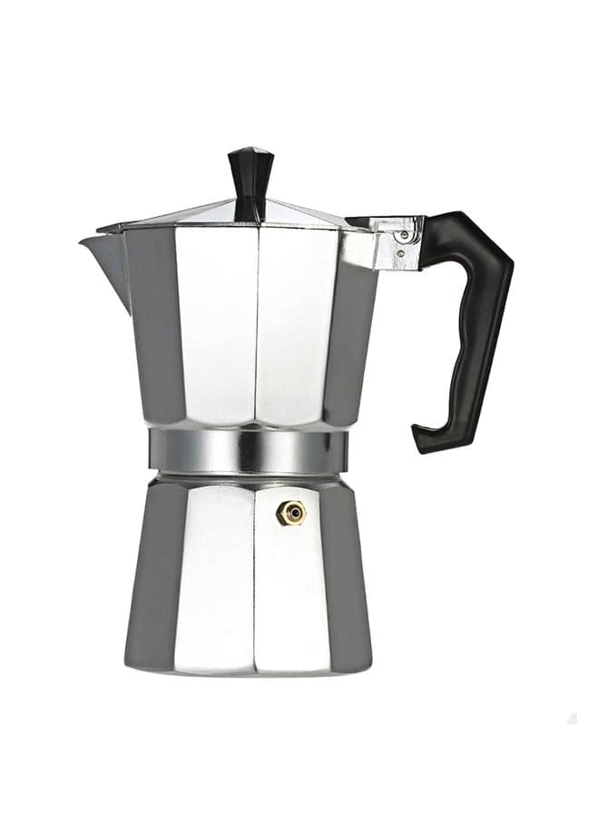 12-Cup Aluminum Espresso Percolator Coffee Stovetop Maker Silver 27.4x13x16.8cm