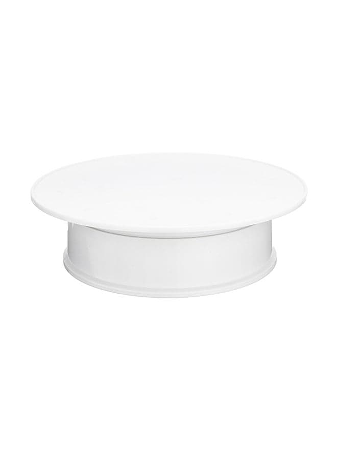 360° Rotating Cake Display Stand White 20x6x16.5cm