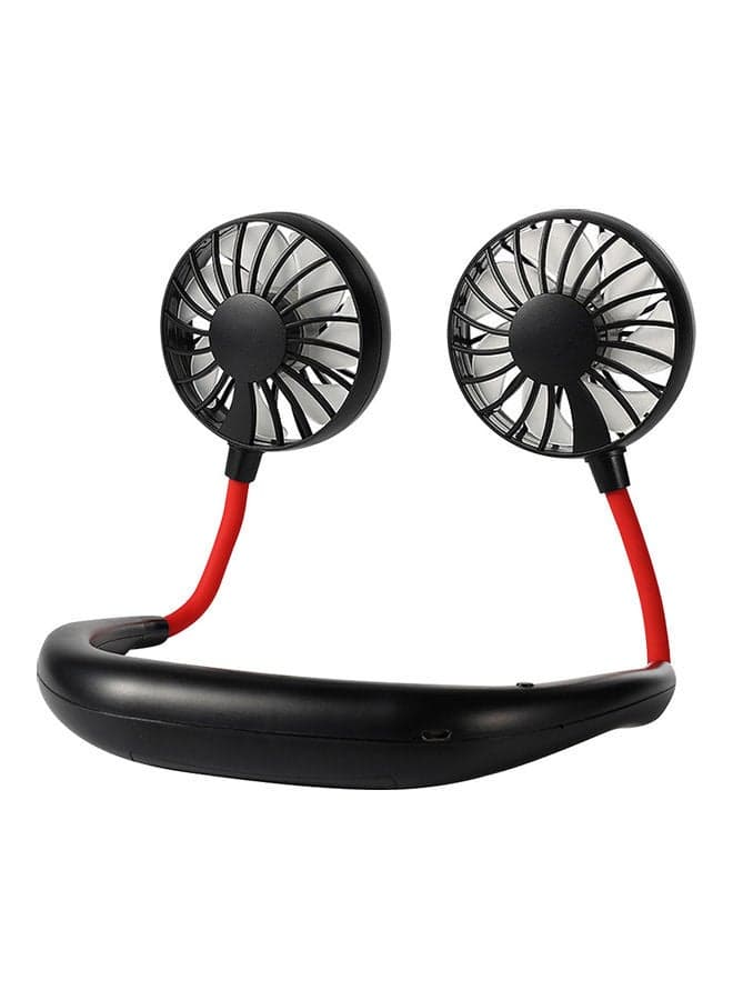 Portable Rechargeable Hanging Neck Fan Black