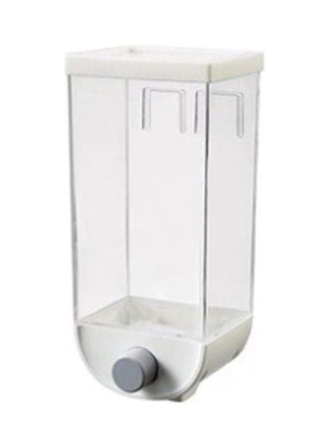 1500ml Wall-mounted Grain Storage Sealed With Dispenser Box white 26*10*12cm