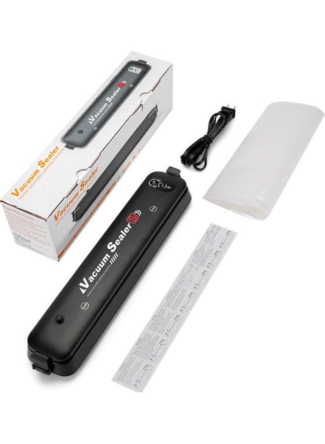 Automatic Electric Vacuum Sealer Included 15 Pocket Black 37x5.5x7cm