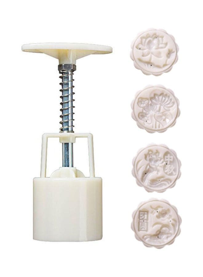 Mid Autumn Festival Moon Cake Making Mould White 14x5x5cm