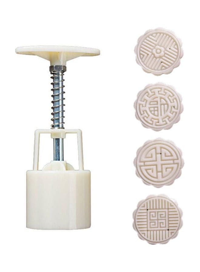 Mid Autumn Festival Moon Cake Making Mould White 14x5x5cm