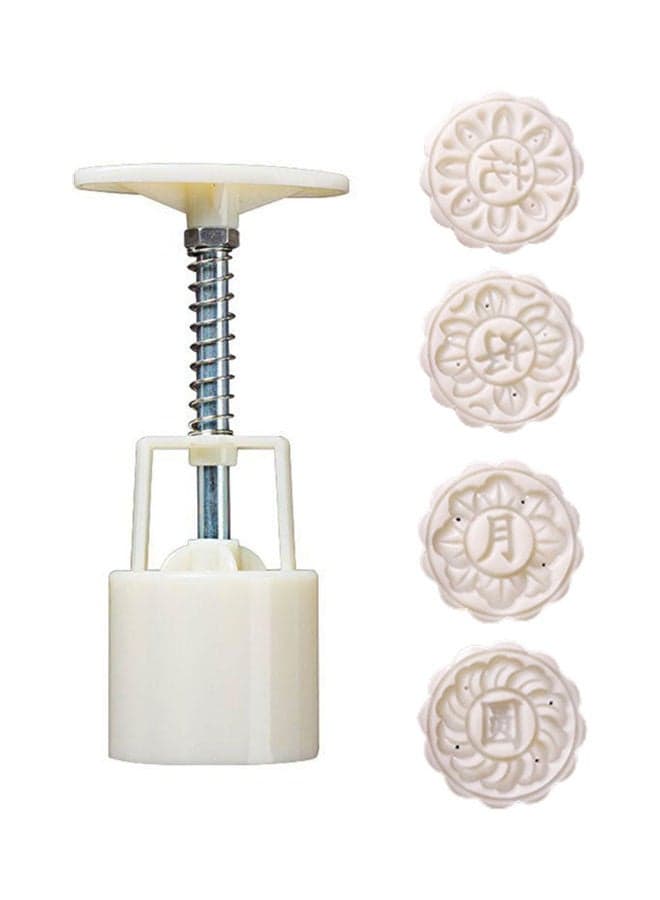 Mid Autumn Festival Moon Cake Making Mould White 14x5x5cm