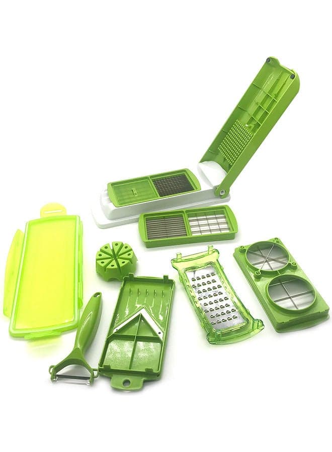 12-Piece Vegetable Slicer With Peeler Green/White