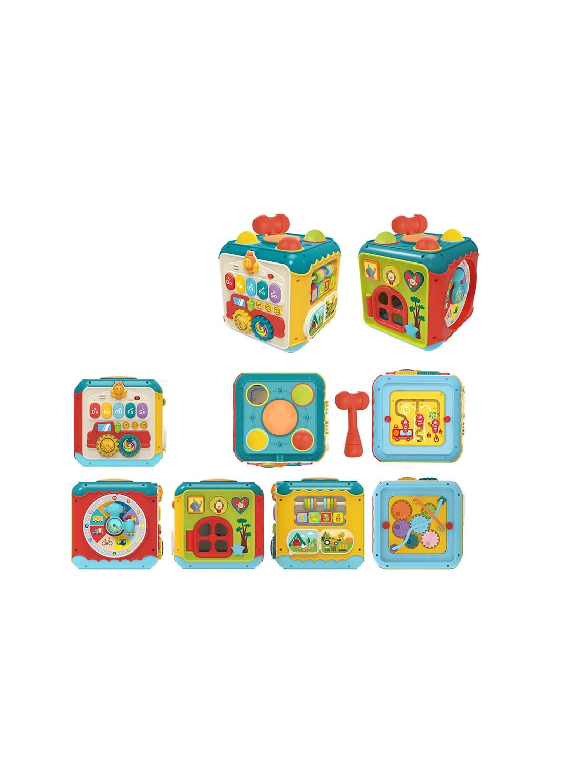 Baby Activity Cube – 6-in-1 Educational Learning Toy with Music & Lights