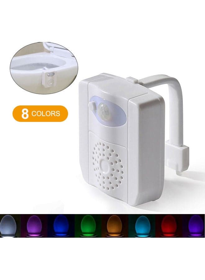 Body Motion Activated Toilet Night Light White