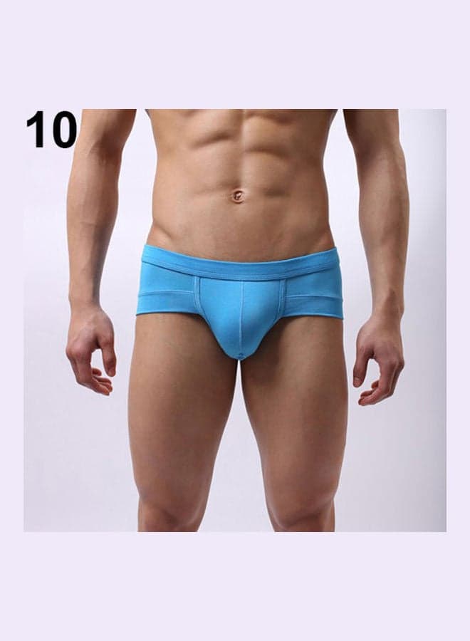 Men's Breathable Underwear with Bulge Pouch Light Blue