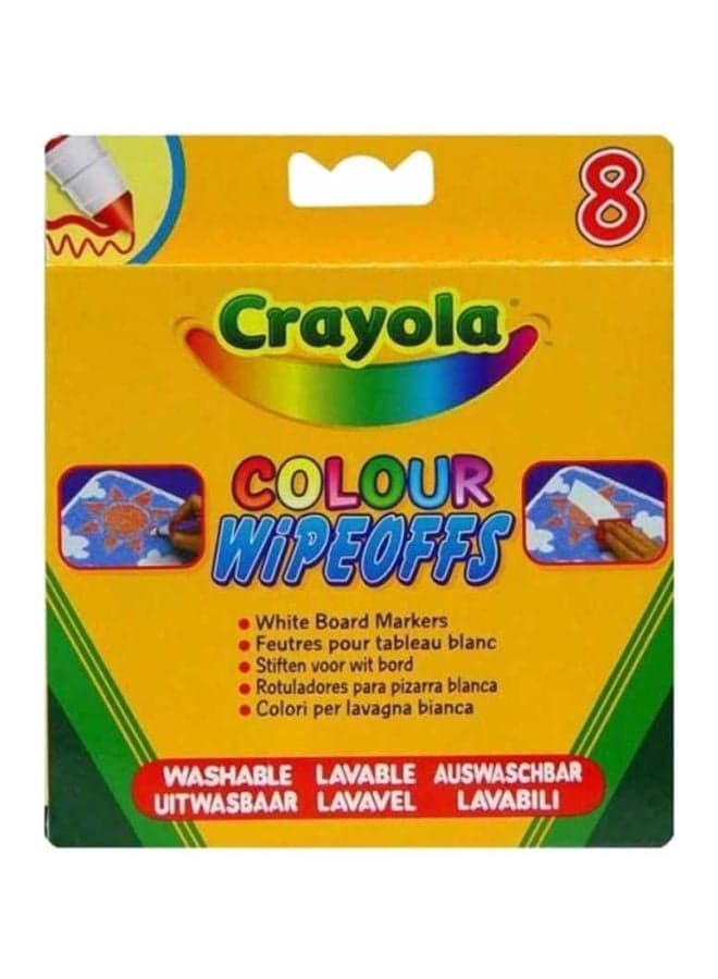 Pack Of 8 Rainbow Wipeoff Pen