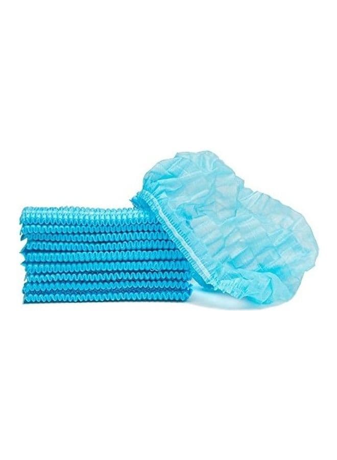 100 Piece High Quality Disposable Bouffant Caps Blue