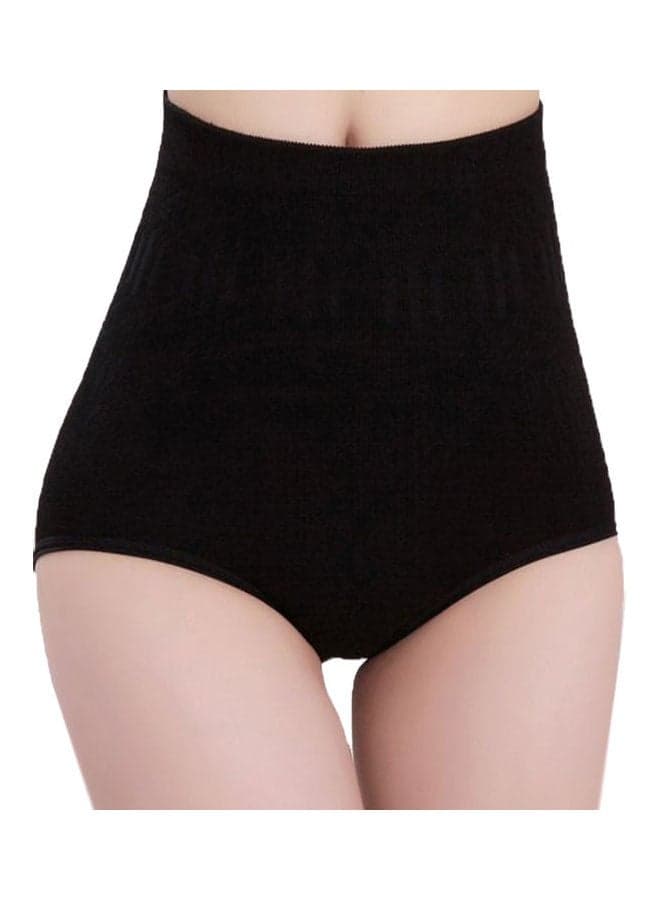 Solid Seamless High Waist Shapewear Black