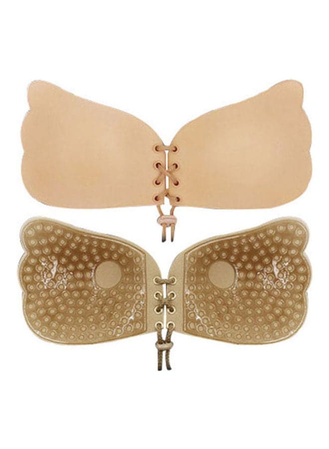 Silicone Adhesive Invisible Front Closure Chest Paste Bra beige