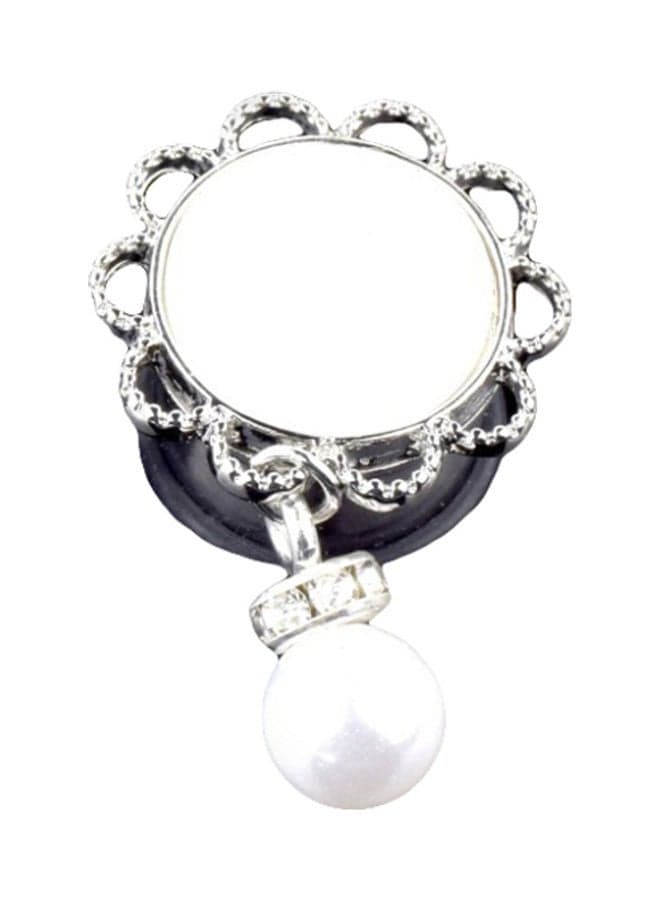 Flower Faux Pearl Dangle Ear Tunnel Expander Plug