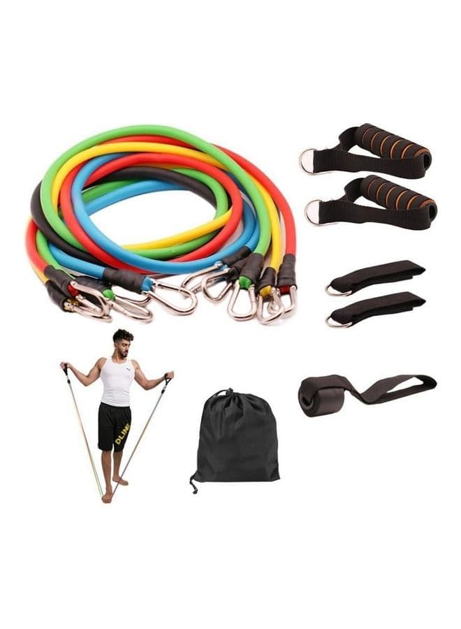 11-Piece Fitness Resistance Band Set