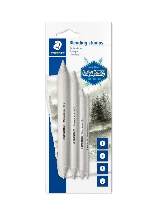 4-Piece Mars Estompe Blending Stumps White