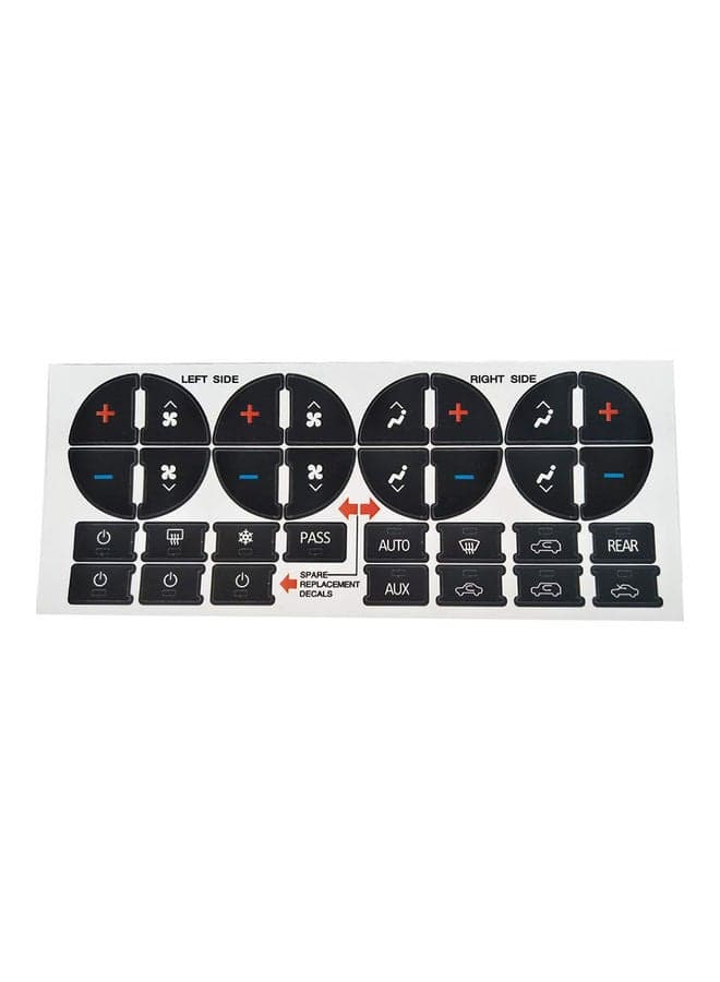 AC Dash Button Sticker Repair Kit