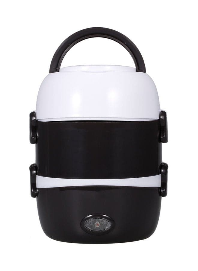 Portable Electric Lunch Box Black/White 19.5 x 25.5cm