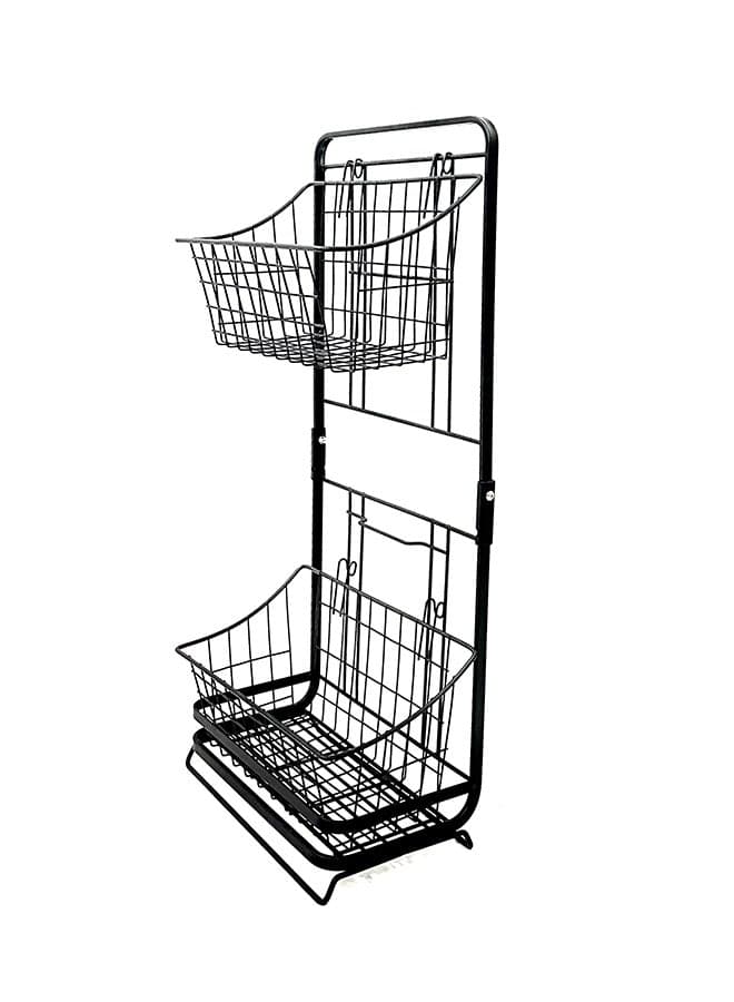 3 Layer Vegetable Fruit Storage Rack Black