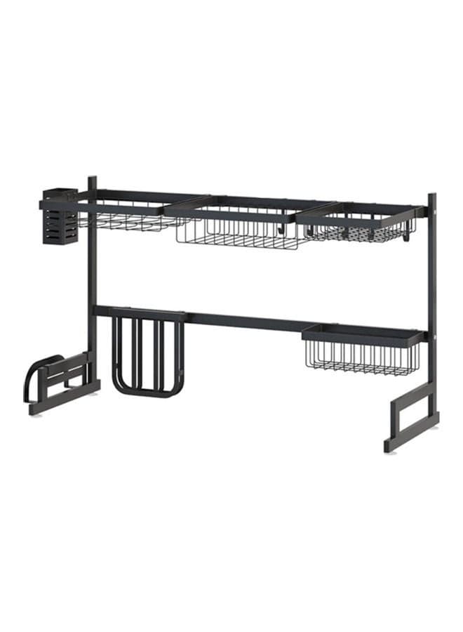 Over Sink Dish Drying Rack Black 85x32x52cm