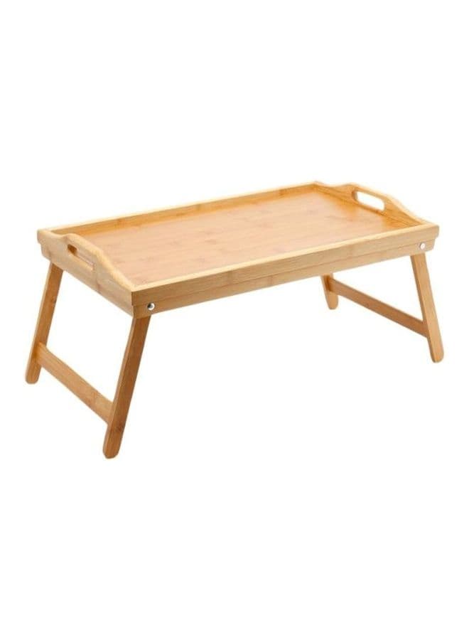 Foldable Food Serving Tray Beige 50x30x4cm