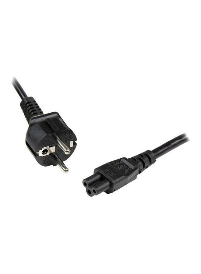 C5 Cloverleaf To 2 Pin Euro Plug Laptop Power Cord Black